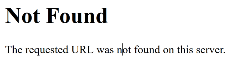 Not Found 404エラー